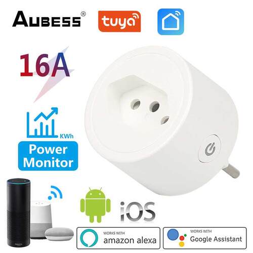 Aubess Brazil Wifi Smart Plug 16A Smart Socket With Timer