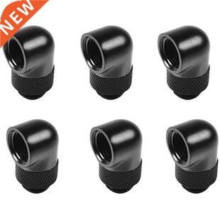 6Pcs / Lot G1 / 4 Inch 90 Rotary Compression Fitting 90 Degr