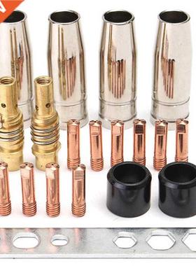19Pcs MB15AK Welding Torch Nozzle Part Kit Conical Nozzle Sl