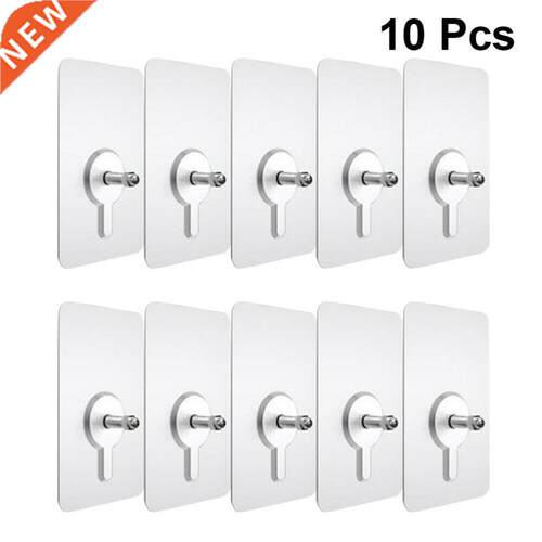 10Pcs Screw Stickers Wall Picture Hook Punch-Free Non-Markin