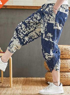 Summer Cotton Linen Shorts Men's Casual Loose Fashion Sport