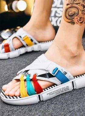 2021 New Summer Light-weight Men's Sandals Black Slip On Sof