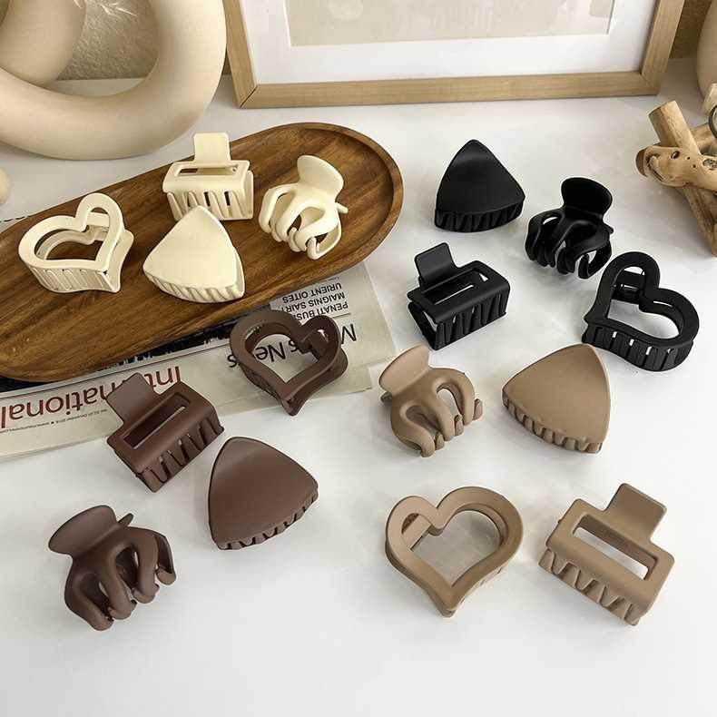 2021 new korean acetic solid matte hairpin mini cute hair cl