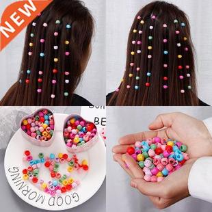 Mini Buckle Candy Color Beads Hairpin Braide Hair Clip Claw