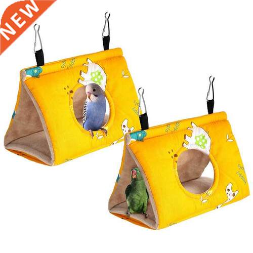 2 Pieces Winter Warm Bird Bed Bird Hut Cage Bird Hammock for