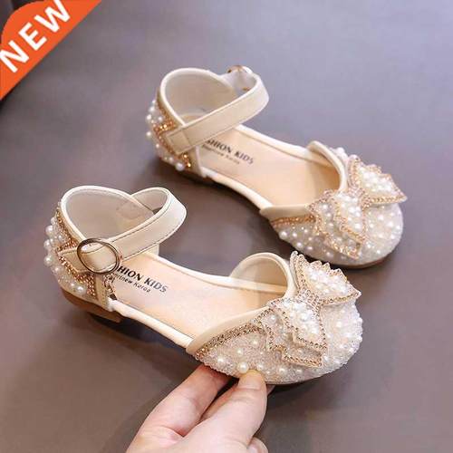 Girls Princess Sandals 2022 Summer New Baby Pearl Rhinestone