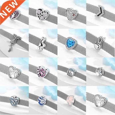 Genuine 925 Sterling Silver Beautiful Bead Clips Charming CZ