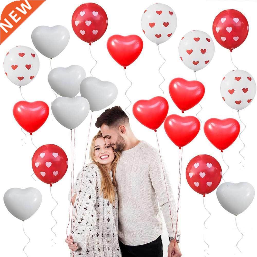 50pcs 12 inch colored heart-shaped latex balloons wedding
