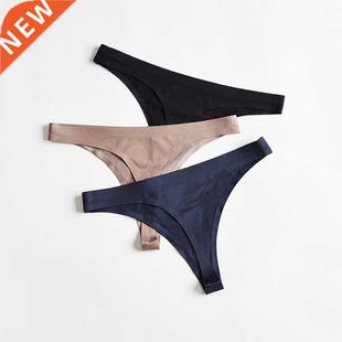 3pcs Woman Thongs Seamless Underwear For Women Sexy Sports P