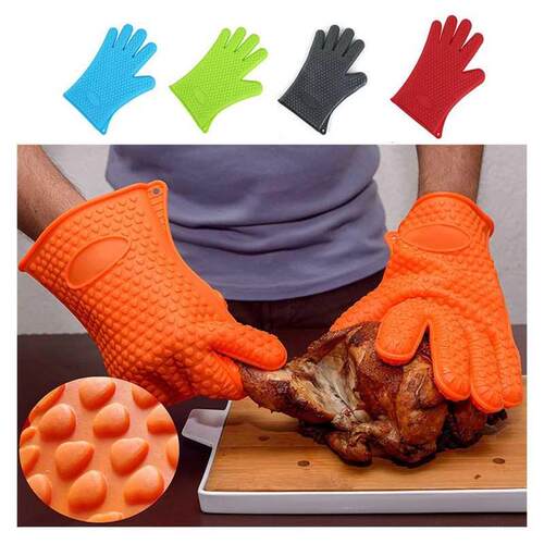 New Silicone Oven Kitchen Glove Heat Resistant Thick Cooking