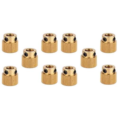 10Pcs Rugged D Printer Parts Driver 40 Tooth Gear Brass Ext