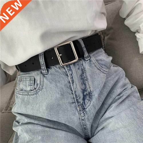 2022 PU Leather Belt For Women Square Buckle Pin Buckle Jean