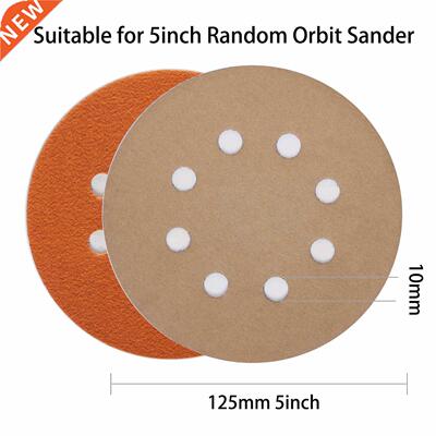 5 Inch 8 Hole Sanding Discs Hook & Loop Wet Dry Sandpape