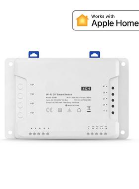 Smart 4 channel relay Switch module compatible with Apple H