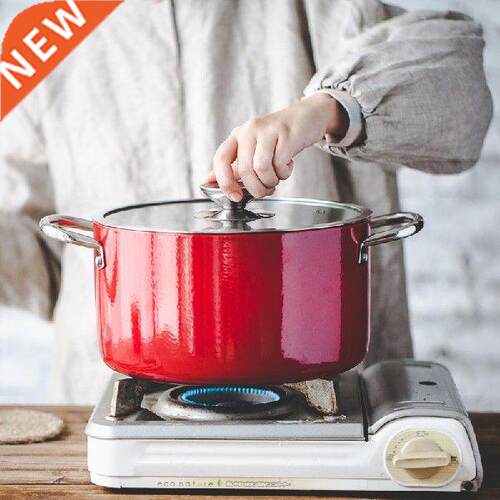 Enamel big pot ear stainless steel stew soup pot thickened