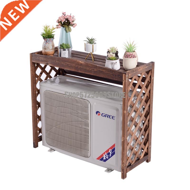 Outdoor air conditioner shielding anti-corrosion wood flower