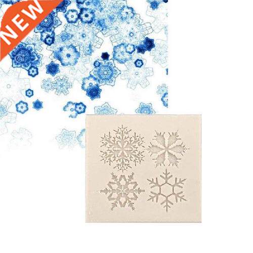 New Snow Snowflake Shape Silicone Cake Mold Bakeware Mould