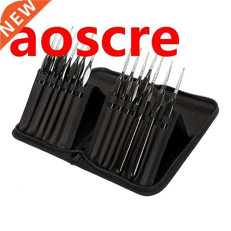 15Pcs Detail Paint Brush Set Miniature Painting Brushes Kit