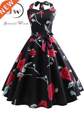 Women Summer Elegnt Hlter Sexy Prty Dress Csul Florl P