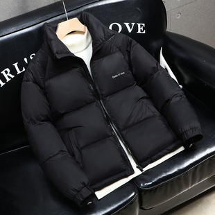 黑金立领外套潮流帅气棉袄学生保暖棉服 2025加厚短款 冬季 棉衣男士