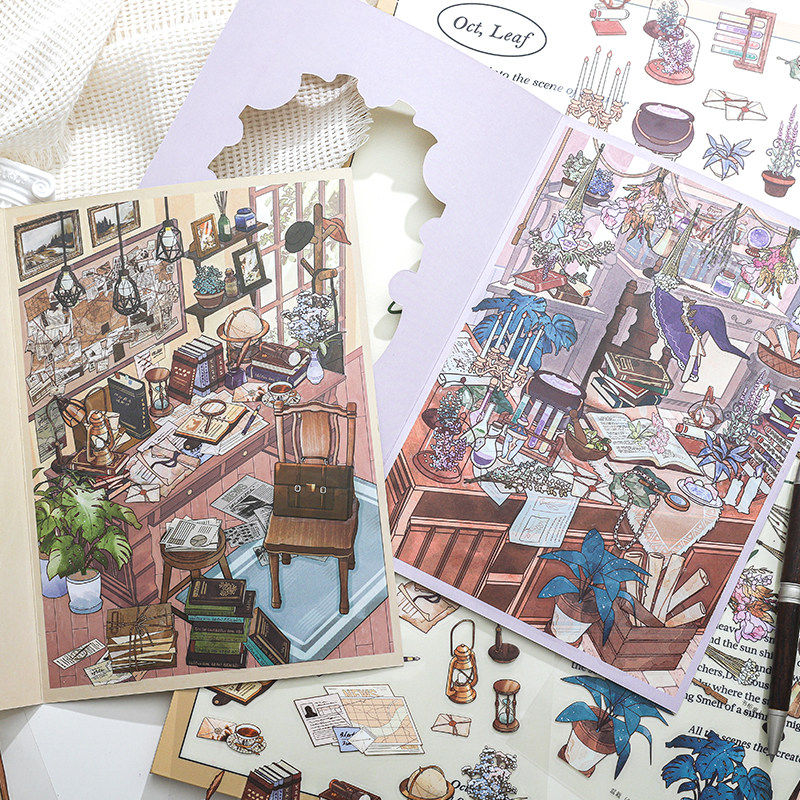 纸迹旧小桌旧梦系列造景贴纸大号高难度魔法微缩场景合集本3D立体小屋贴画手帐手工玩具女孩打发时间新年礼物,文具电教/文化用品/商务用品,贴纸/立体贴纸,淘宝优惠券,粉丝福利购,淘宝优惠卷