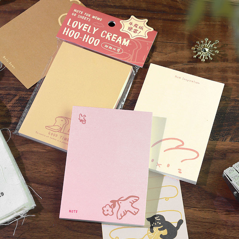NOTEFOR萌心奶呼呼牛皮纸便签1件