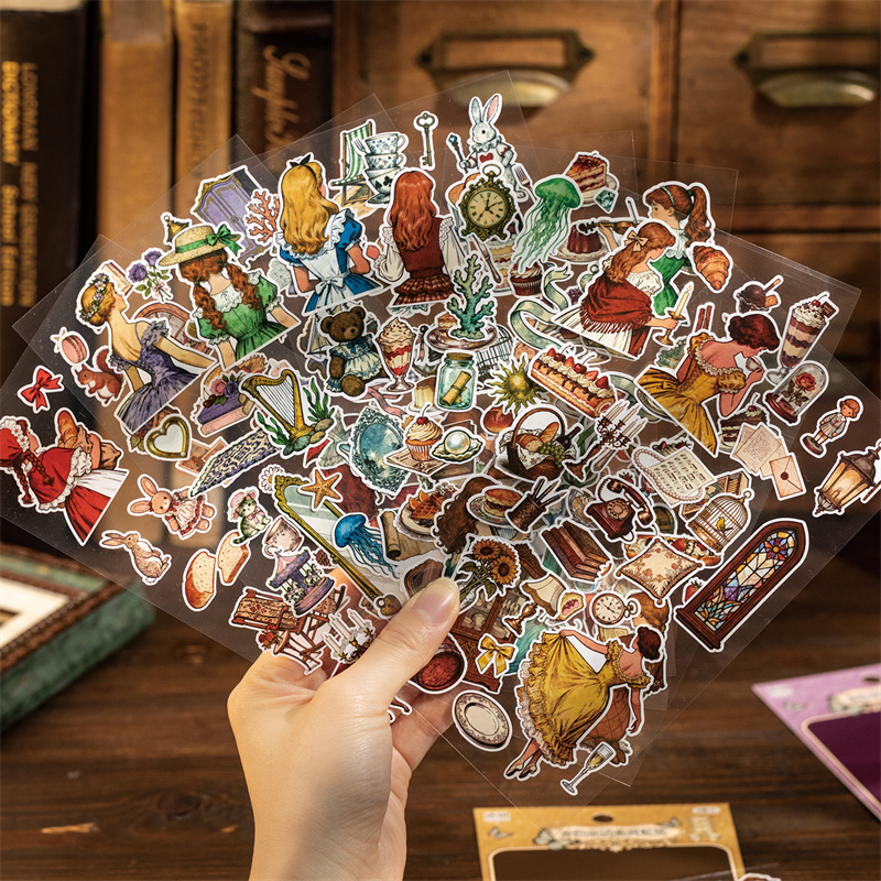 语闲雾色童话铜版纸贴纸