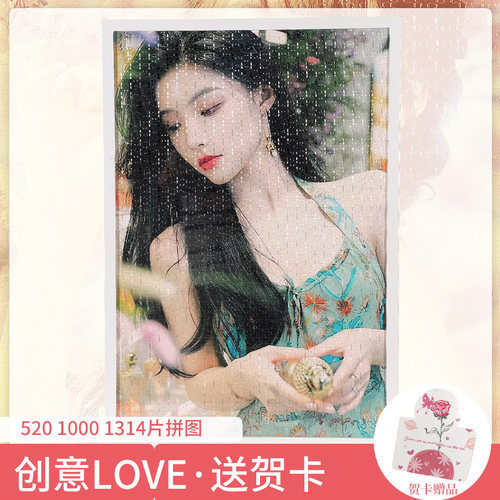 diy520片照片定制拼图带框1000片