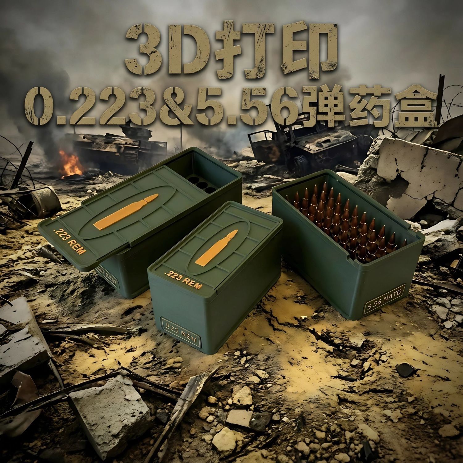 0.223雷明顿56子弹收纳盒