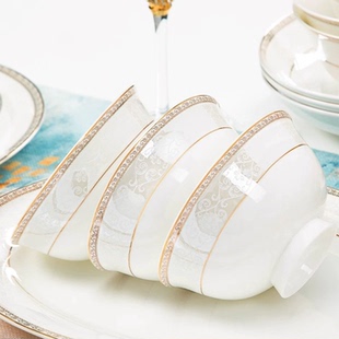 碗家用2025新款景德镇陶瓷餐具高档轻奢骨瓷碗碟套装高颜值易清洗