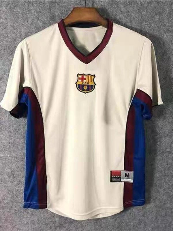 HQ1巴塞罗那球衣训练服足球T恤赛前热身运动T恤加大码针眼3D印花