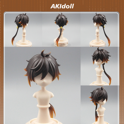 AKIdoll/142代餐钟离gsc头壳原神岩王帝君ob11/22娃头建模打印件