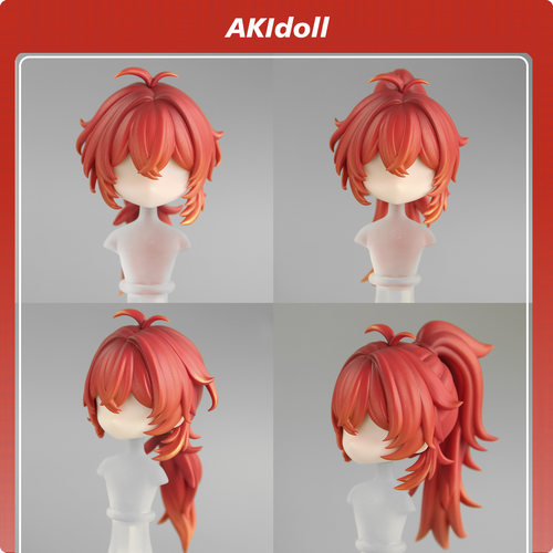 AKIdoll/154代餐迪卢克gsc头壳代餐原神ob娃头建模打印件