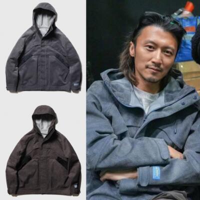 Fppev制灯芯绒硬壳冲锋衣户外防水防风谢霆锋同款机能连帽外套男