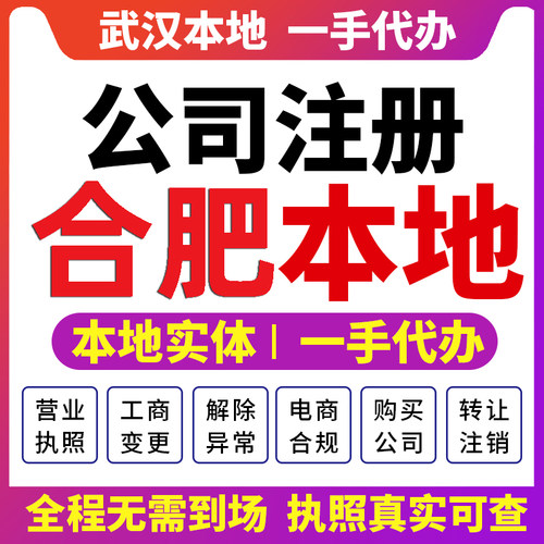 安徽合肥蜀山瑶海公司注册营业执照财税咨询注销变更实缴巢湖肥东