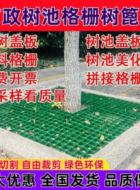 塑料树篦子树下方形盖板树池护树板树根树围子树池格栅树坑网格板