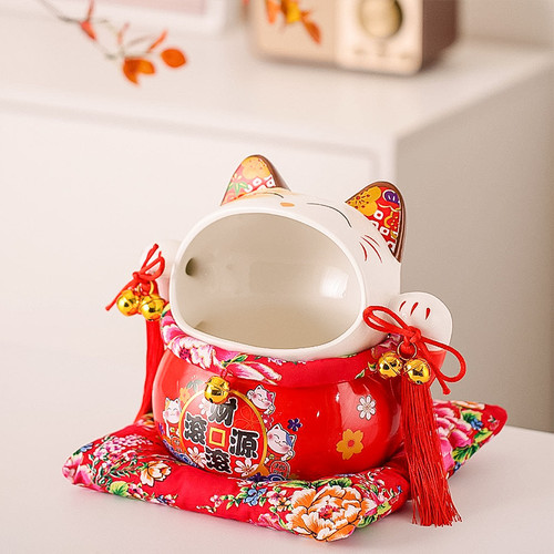 国潮可爱招财猫吉缘猫乔迁新居