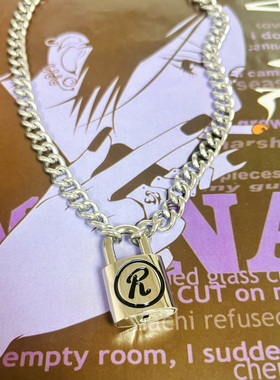 NANA可开锁南京锁项链亮面Sid朋克R字锁情侣女友钥匙