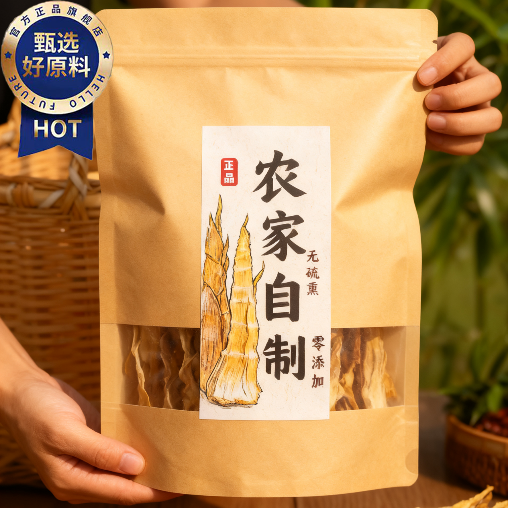 央妈推荐笋干嫩笋尖干货农家冬笋干竹笋春笋尖干笋毛笋片25年新货