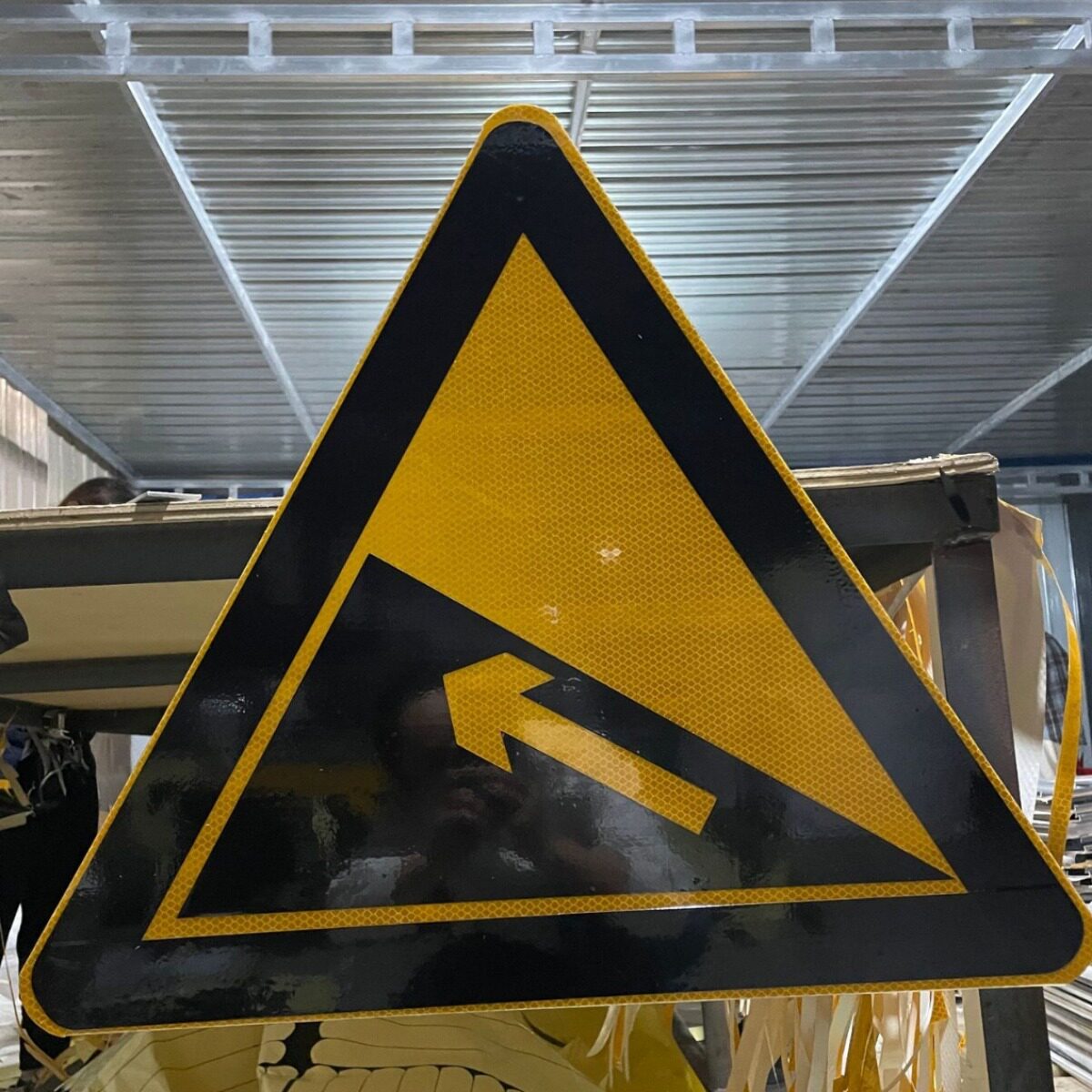三角形交通标志牌乡村道路安全标识牌反光警告标志铝牌左右急弯道