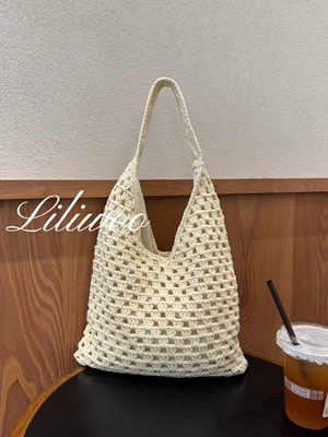 小个子手工镂空编织包