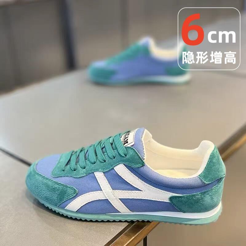 FKT脚王帆布鞋子男款隐形内增高透气阿甘鞋轻便软底板鞋运动休闲2