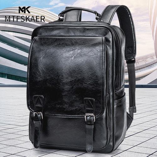香港MTFSKAER牛皮男士背包