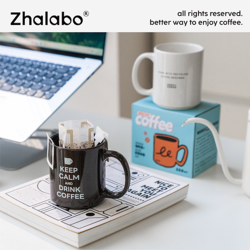 Zhalabo 咖啡渣马克杯350ml咖啡杯环保可堆叠高颜值耐高温定制