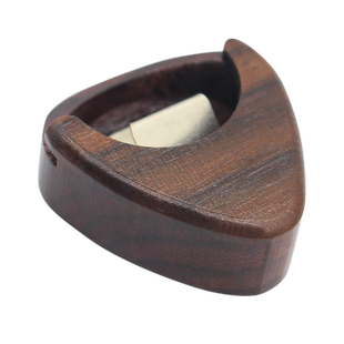 玫瑰木拨片盒夹套 民谣吉他pick弹片套装收纳木盒包尤克里里贝斯