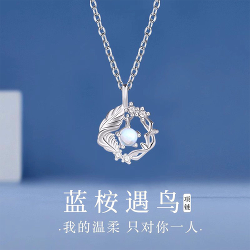 S999足银项链配饰女小众设计高级纯银锁骨链纪念日生日礼物送女友