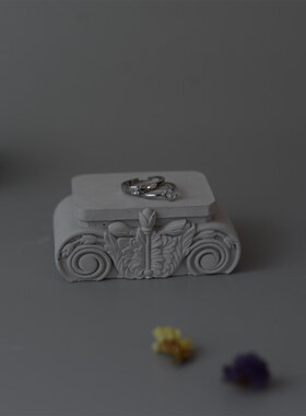 清水混凝土首饰展示台摆件饰品陈列手工改色戒指托盘珠宝拍照道