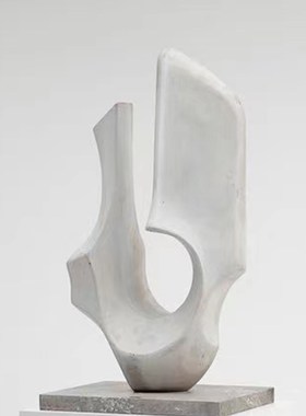 抽象玻璃钢雕塑白色简约现代创意配饰样板房办公S室客厅走廊工艺