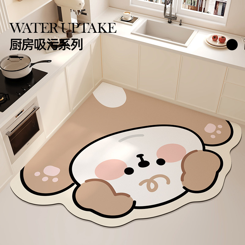 厨房地垫防滑防油防水吸水吸油脚垫耐脏卡通垫Q专用家用进门垫地,居家布艺,厨房地垫,淘宝优惠券,粉丝福利购,淘宝优惠卷