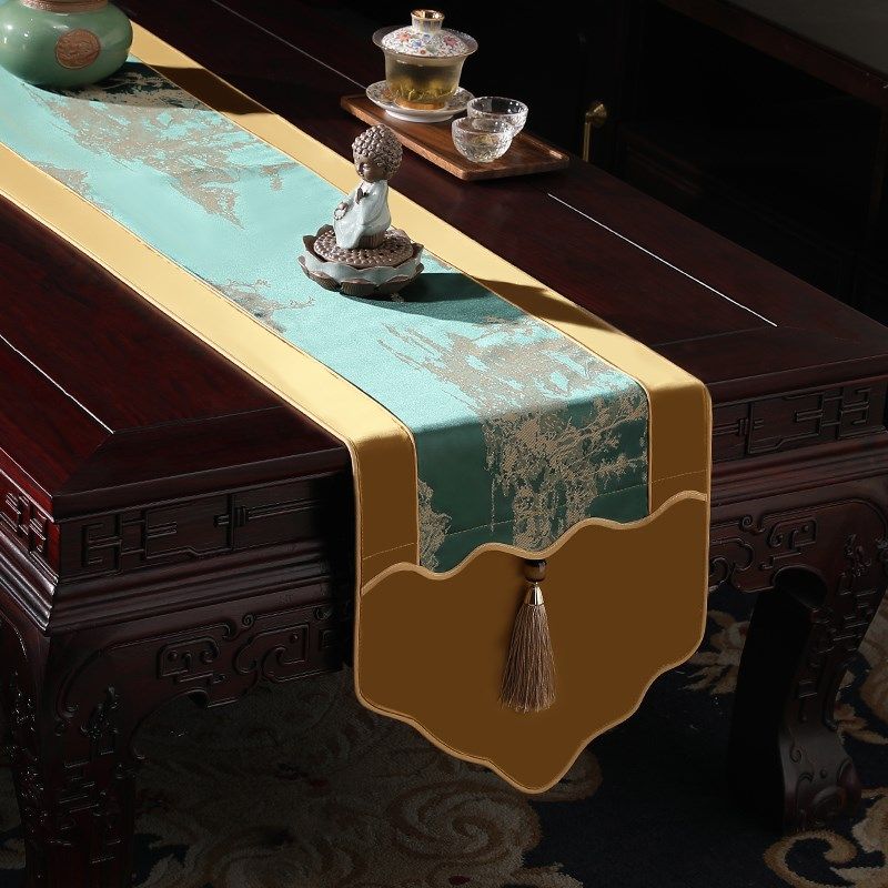 Q683桌旗新中式禅意中国v风现代简约茶席桌电视柜盖布茶几床旗,居家布艺,桌椅脚套/桌脚垫,淘宝优惠券,粉丝福利购,淘宝优惠卷